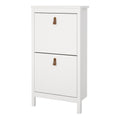 Barcelona Shoe Cabinet 2 Flip Down Doors in White - image 3