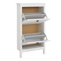 Barcelona Shoe Cabinet 2 Flip Down Doors in White - image 5