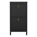 Barcelona Shoe Cabinet 2 Flip Down Doors in Matt Black - image 2