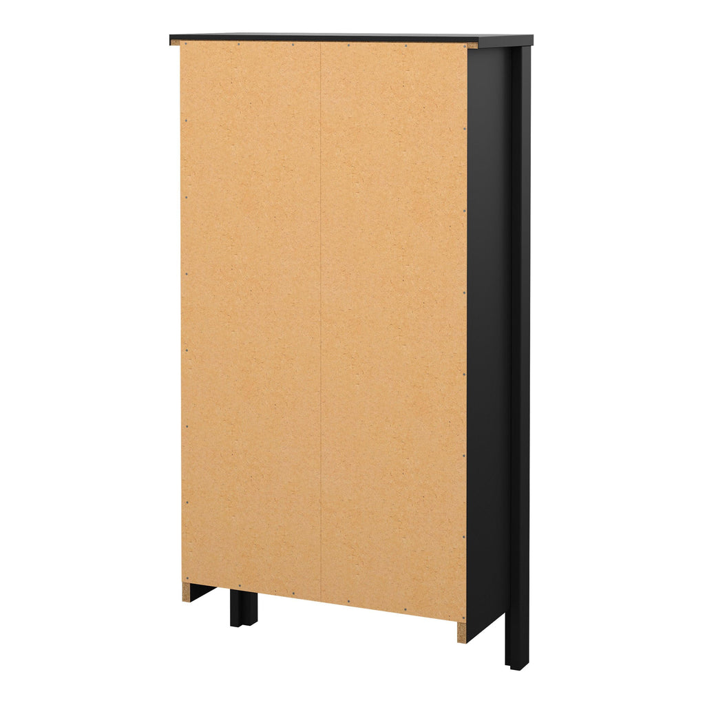Barcelona Shoe Cabinet 2 Flip Down Doors in Matt Black - image 4
