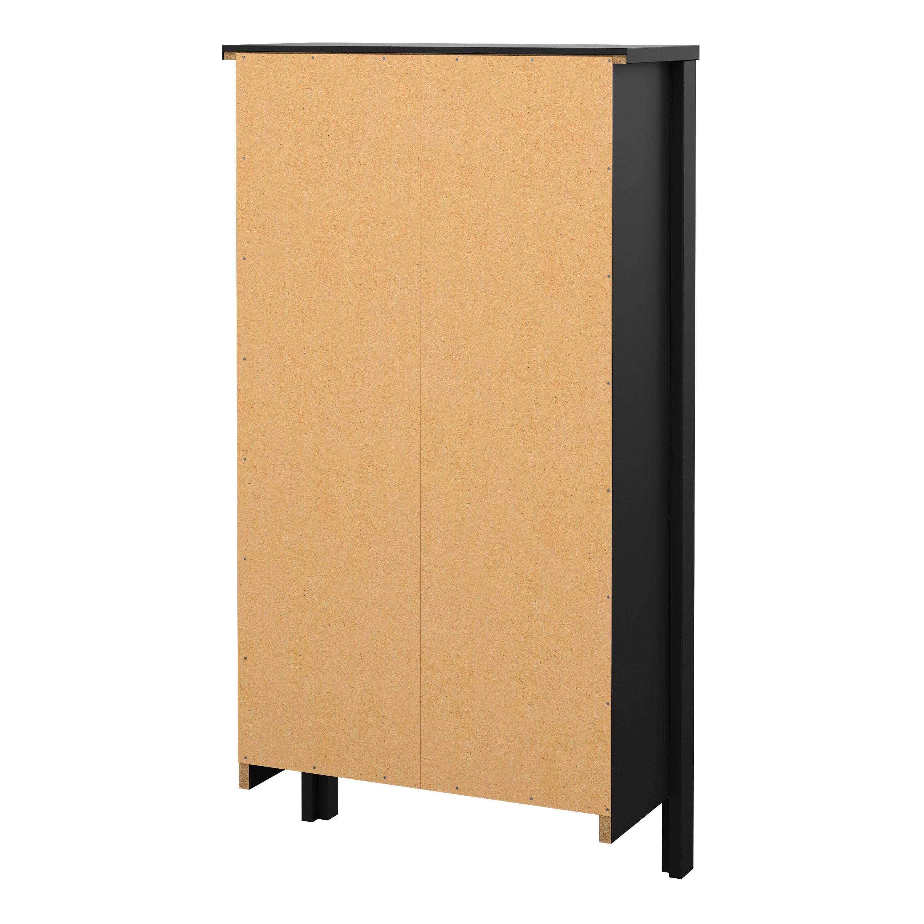 Barcelona Shoe Cabinet 2 Flip Down Doors in Matt Black - image 4