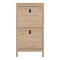 Barcelona Shoe Cabinet 2 Flap Doors in Jackson Hickory Oak - image 2