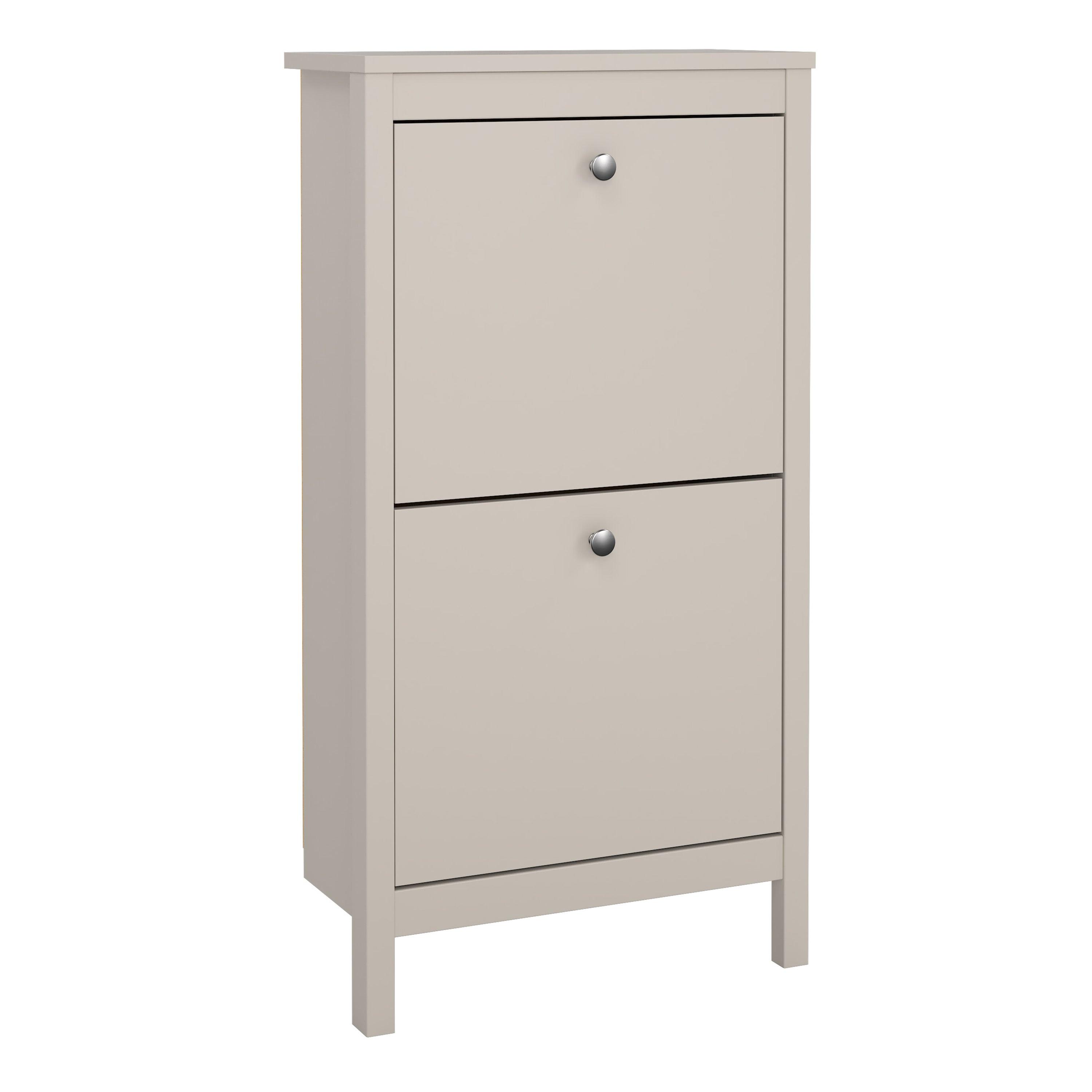 Barcelona Shoe Cabinet 2 Flip Down Doors in Cashmere - image 2