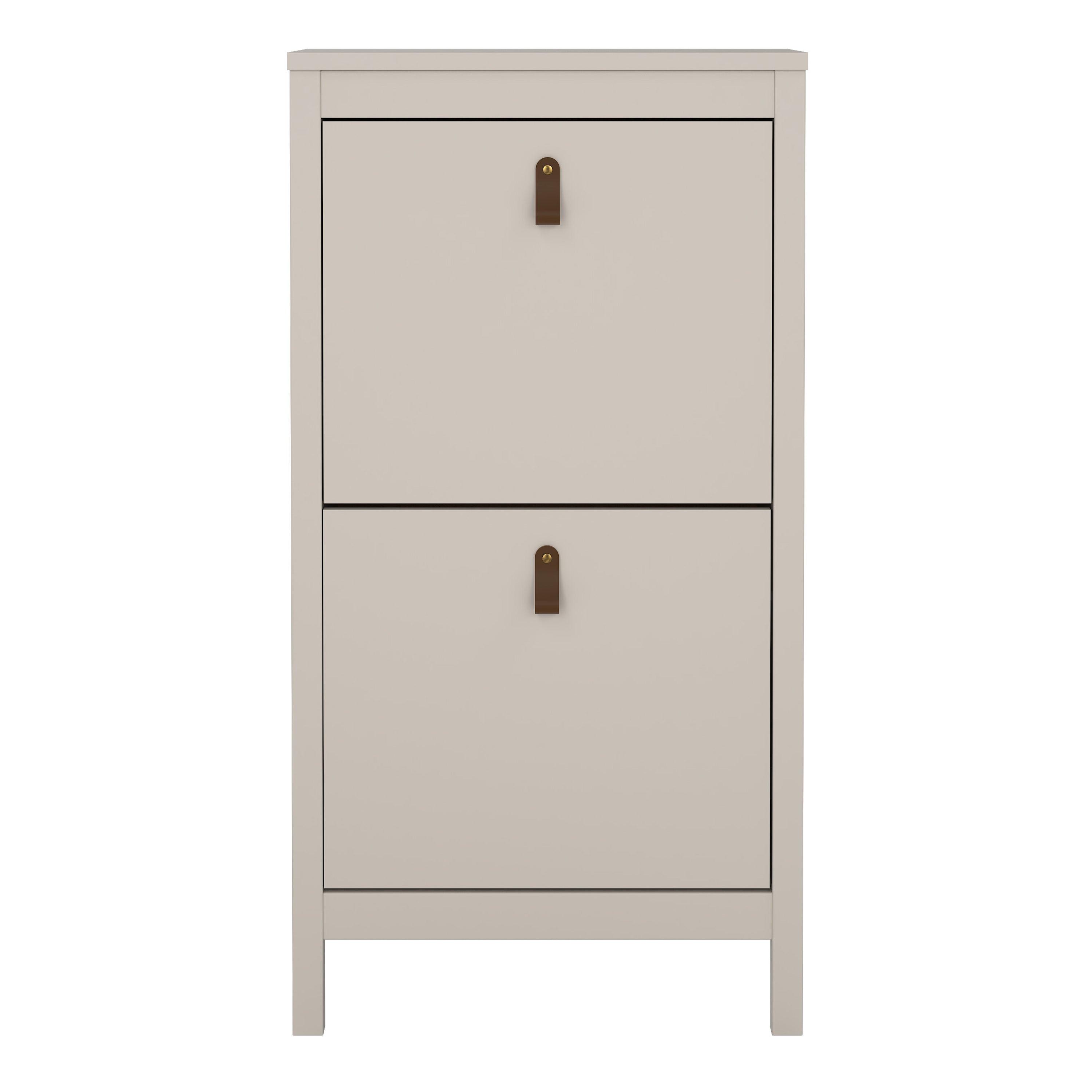 Barcelona Shoe Cabinet 2 Flip Down Doors in Cashmere - image 3