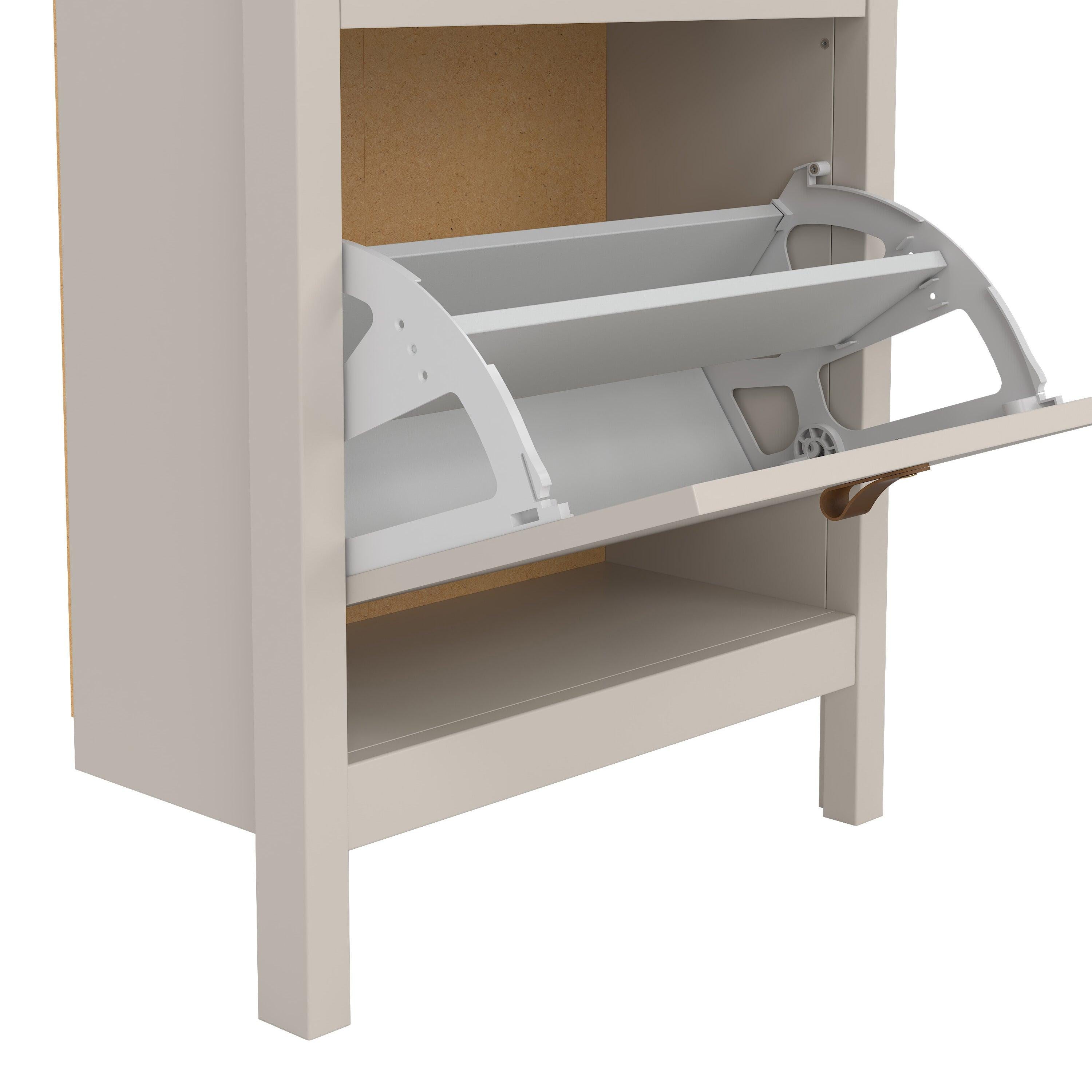 Barcelona Shoe Cabinet 2 Flip Down Doors in Cashmere - image 9