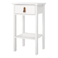 Barcelona Bedside Table with 1 Drawer in White - image 3