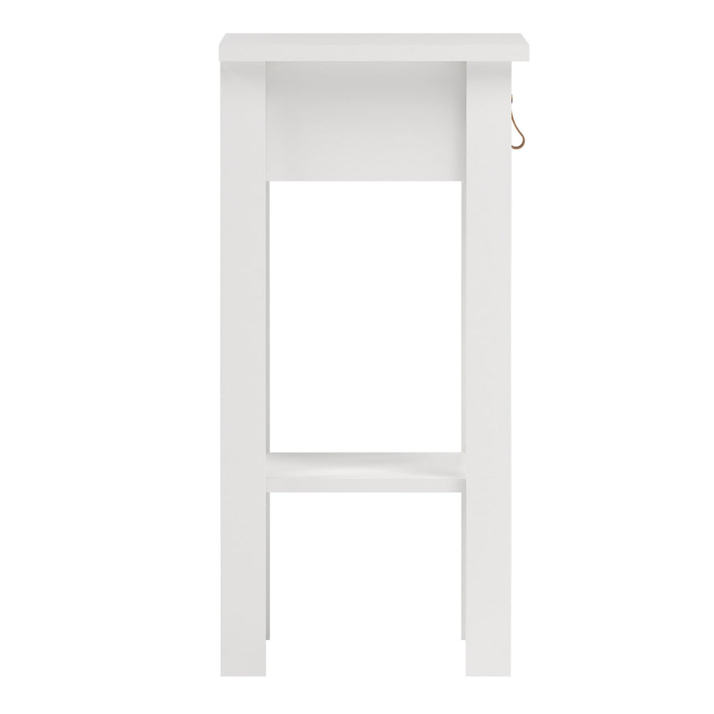 Barcelona Bedside Table with 1 Drawer in White - image 4