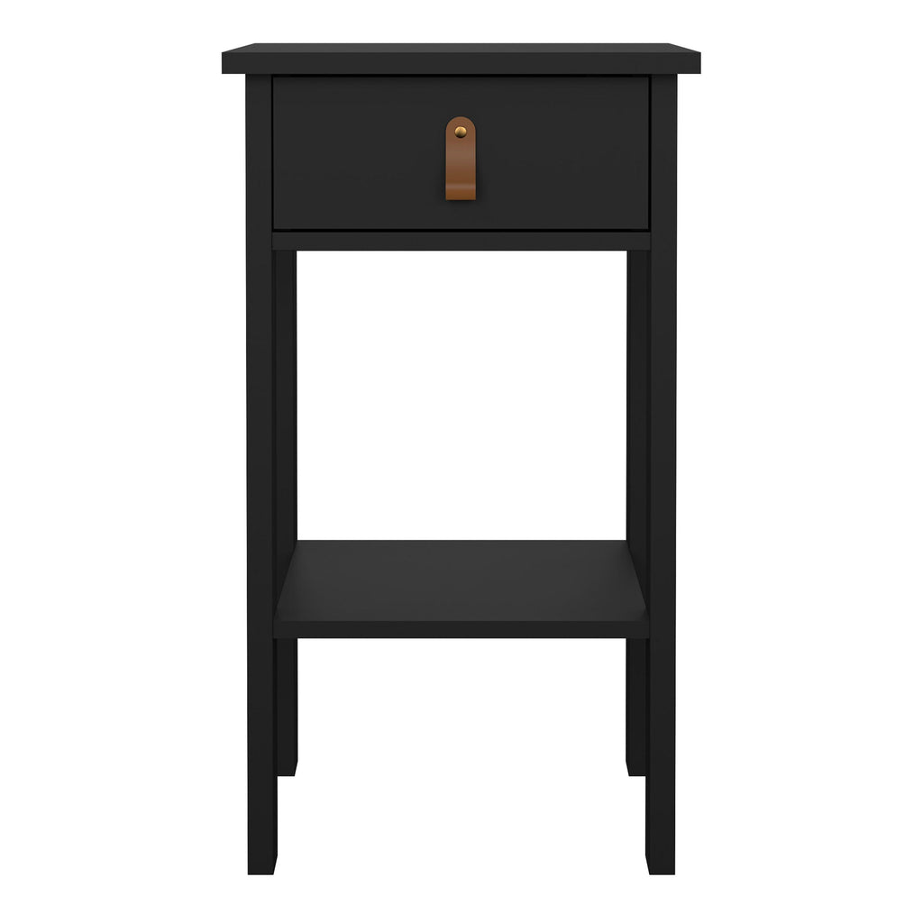 Barcelona Bedside Table with 1 Drawer in Matt Black - image 2