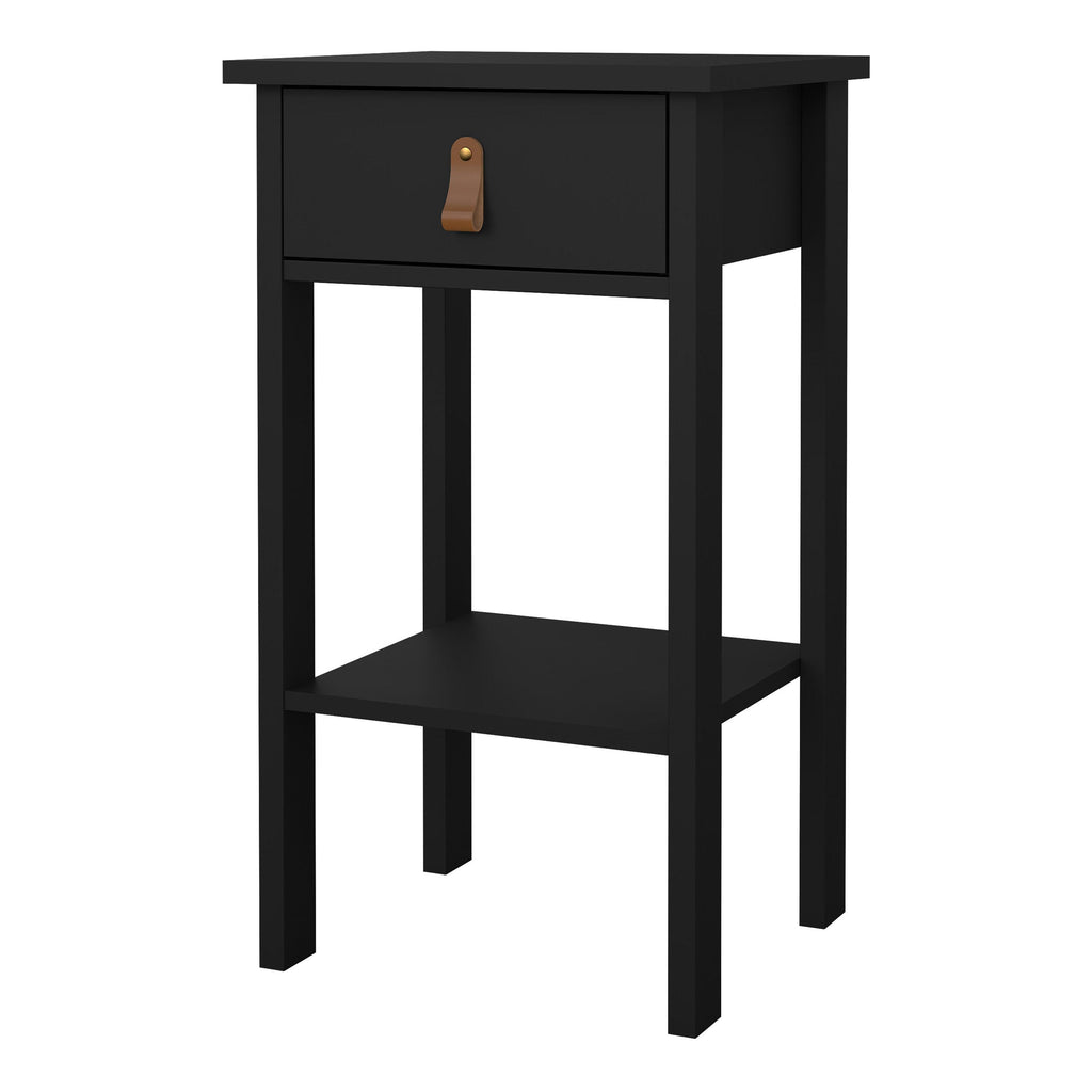 Barcelona Bedside Table with 1 Drawer in Matt Black - image 3