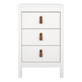 Barcelona Bedside Table 3 Drawers in White - image 2