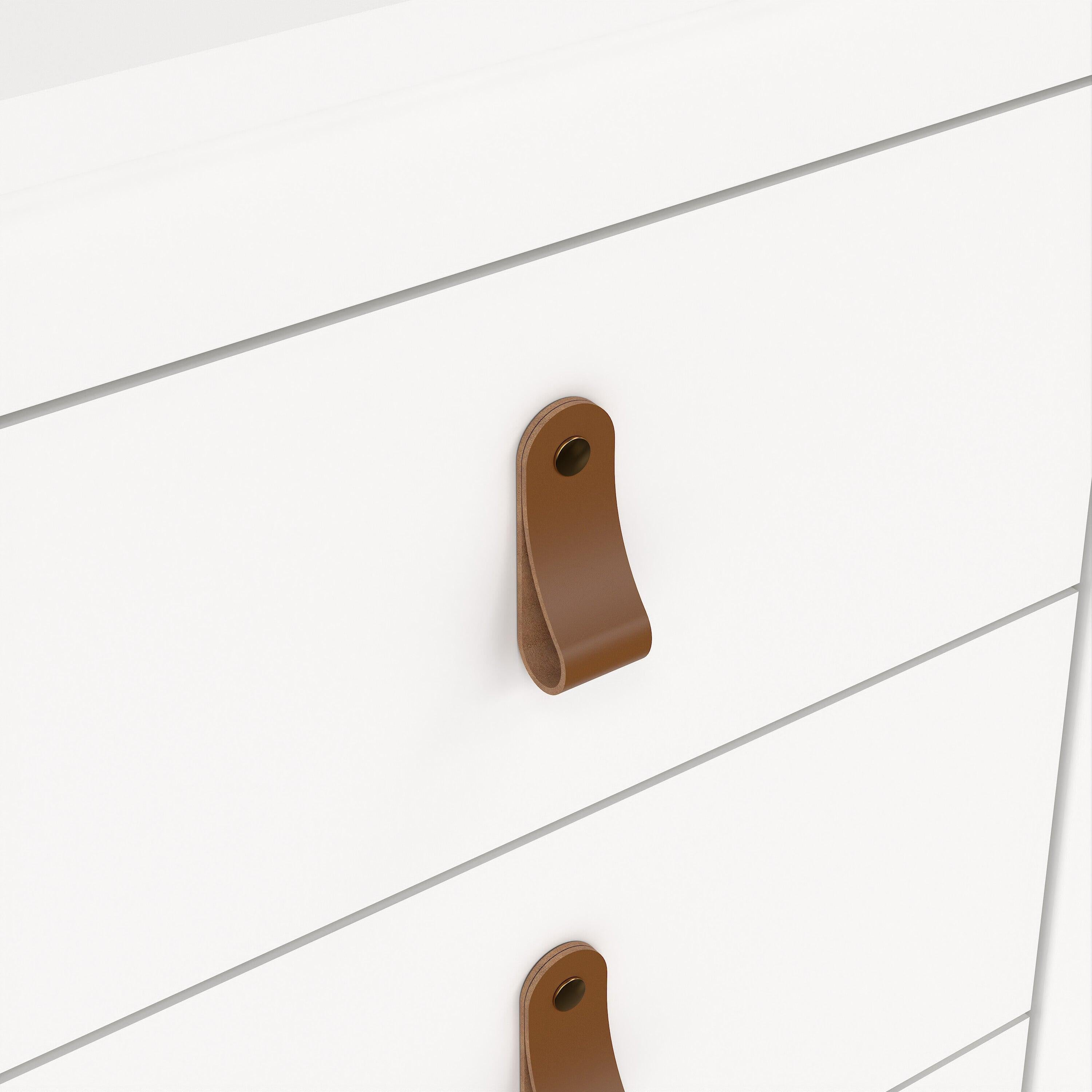 Barcelona Bedside Table 3 Drawers in White - image 8