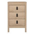Barcelona Bedside Table 3 Drawers in Jackson Hickory Oak - image 2