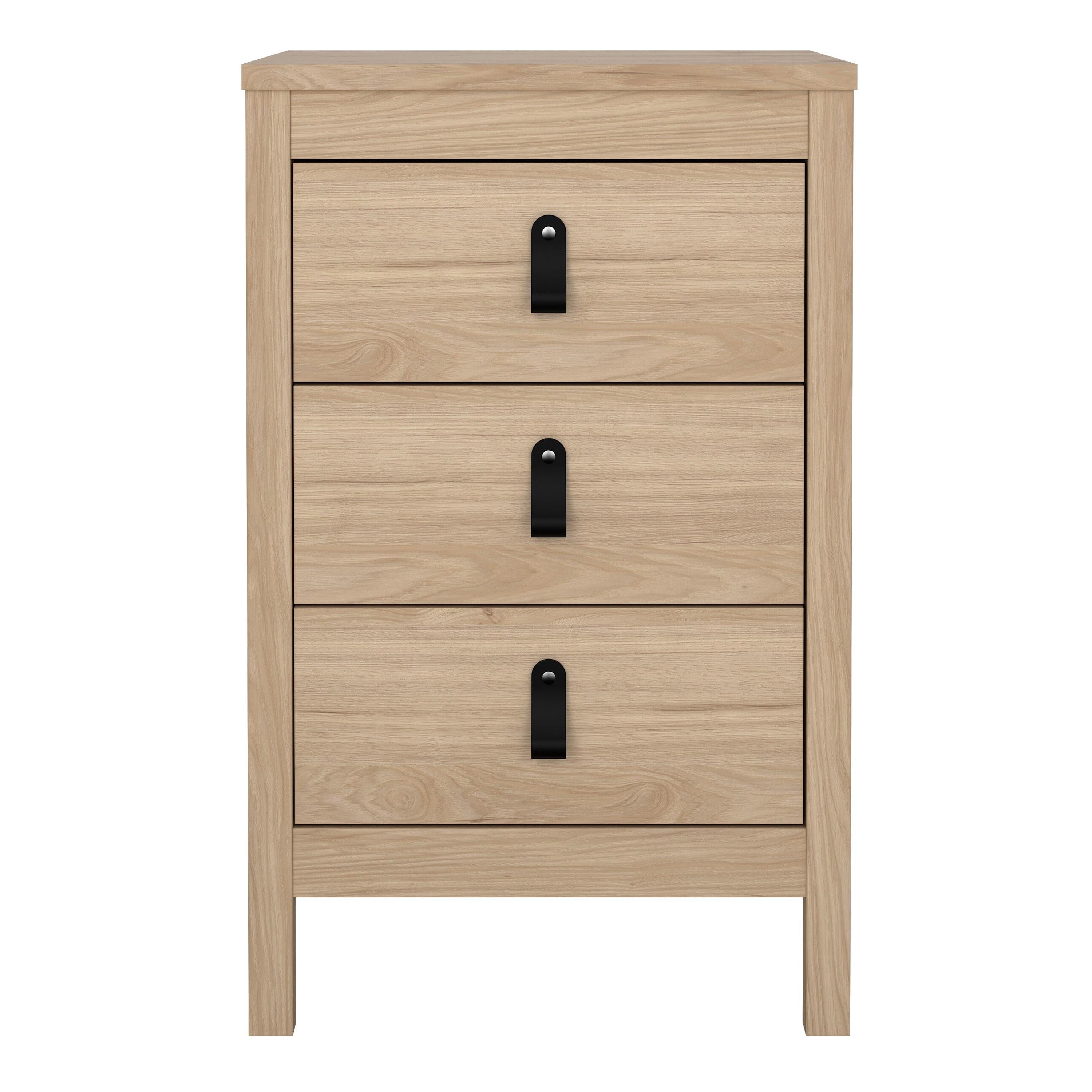 Barcelona Bedside Table 3 Drawers in Jackson Hickory Oak - image 2