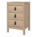 Barcelona Bedside Table 3 Drawers in Jackson Hickory Oak - image 3