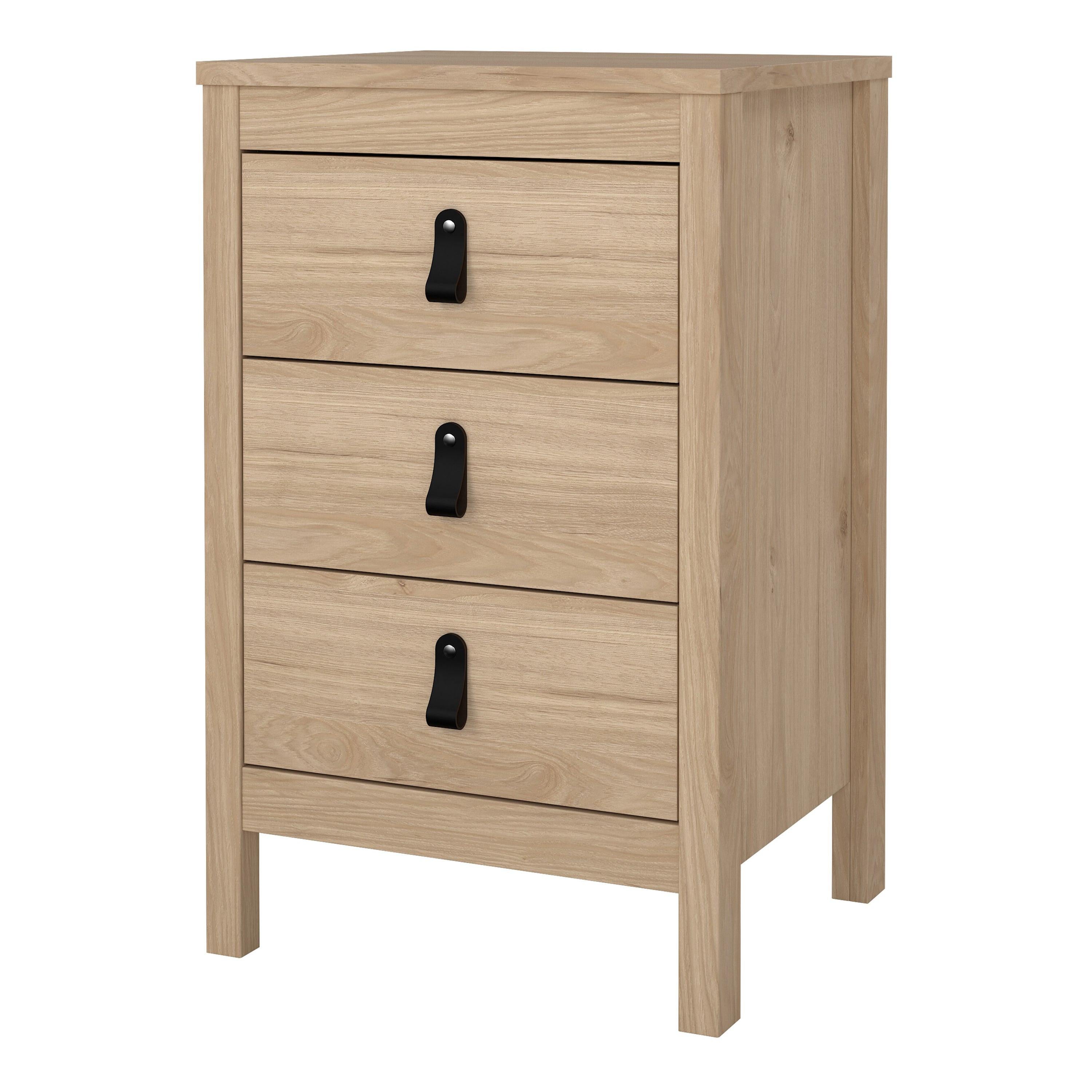 Barcelona Bedside Table 3 Drawers in Jackson Hickory Oak - image 3