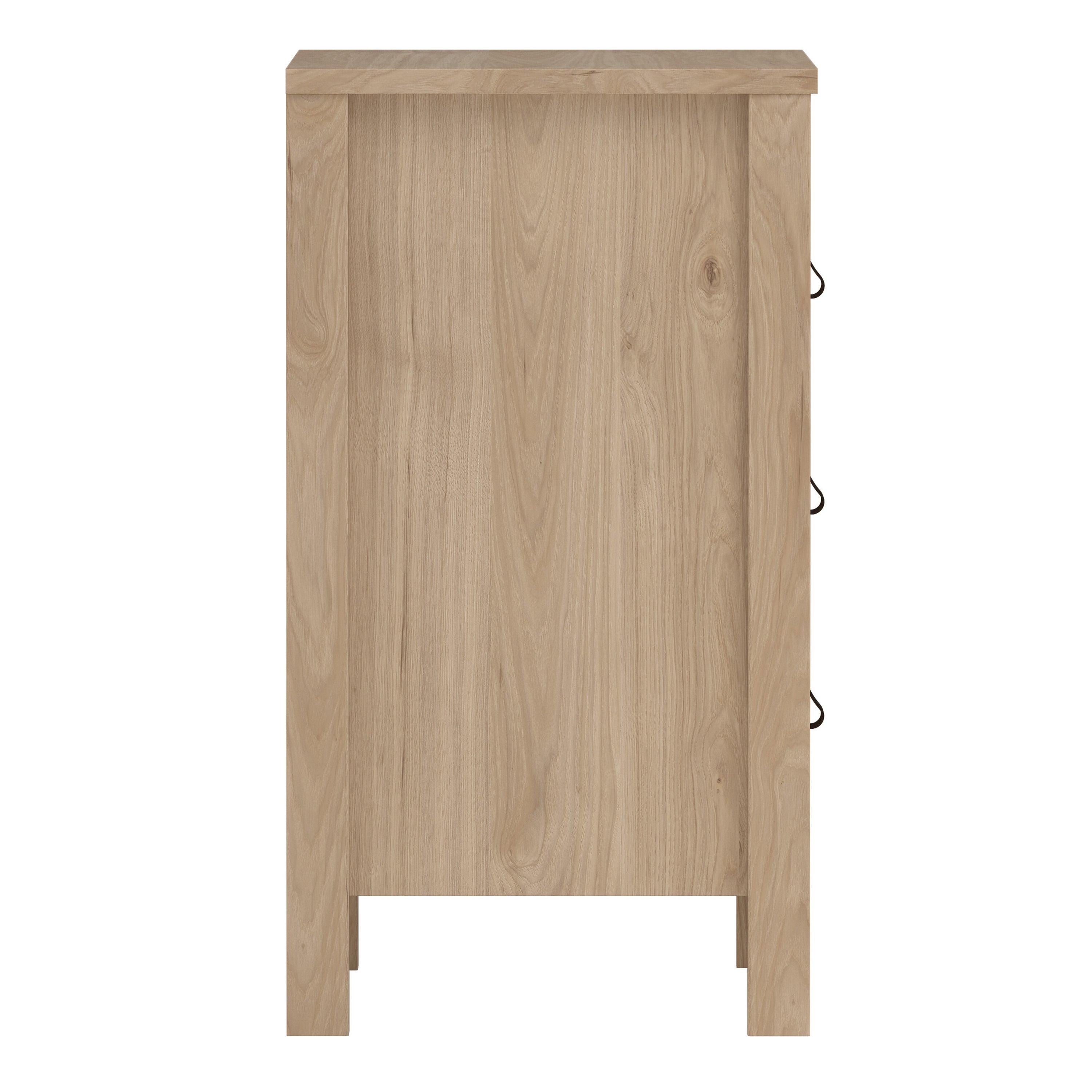 Barcelona Bedside Table 3 Drawers in Jackson Hickory Oak - image 4