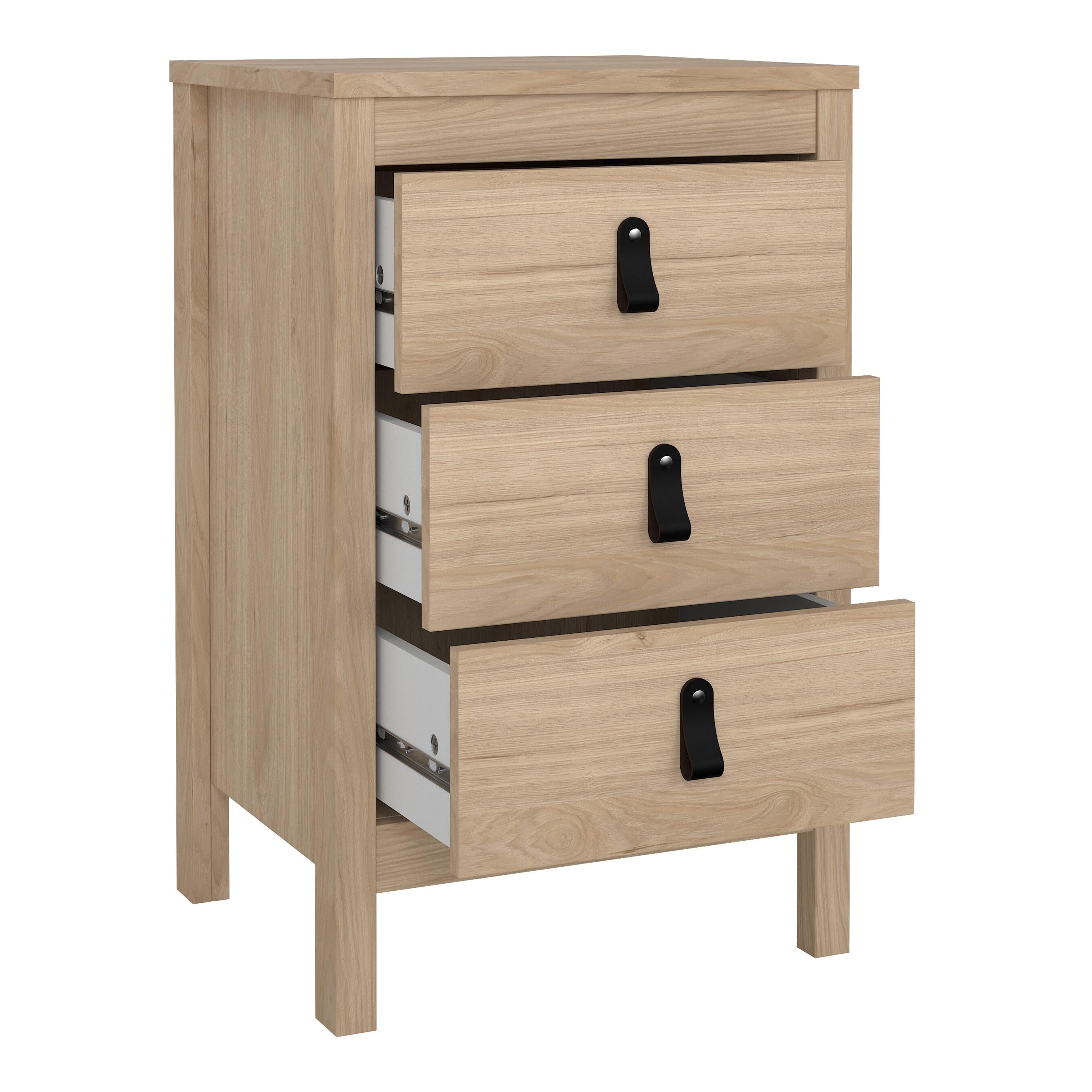 Barcelona Bedside Table 3 Drawers in Jackson Hickory Oak - image 6