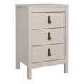 Barcelona Bedside Table 3 Drawers in Cashmere