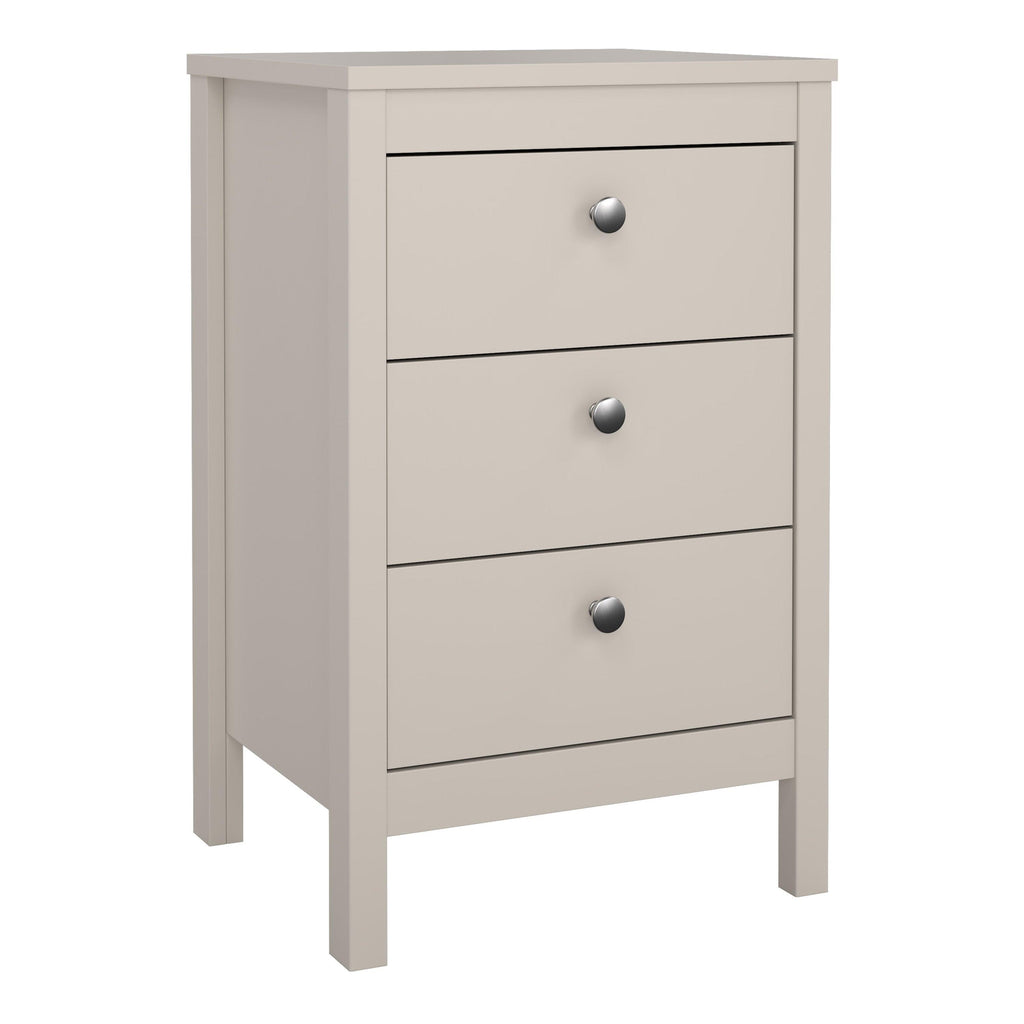 Barcelona Bedside Table 3 Drawers in Cashmere - image 2