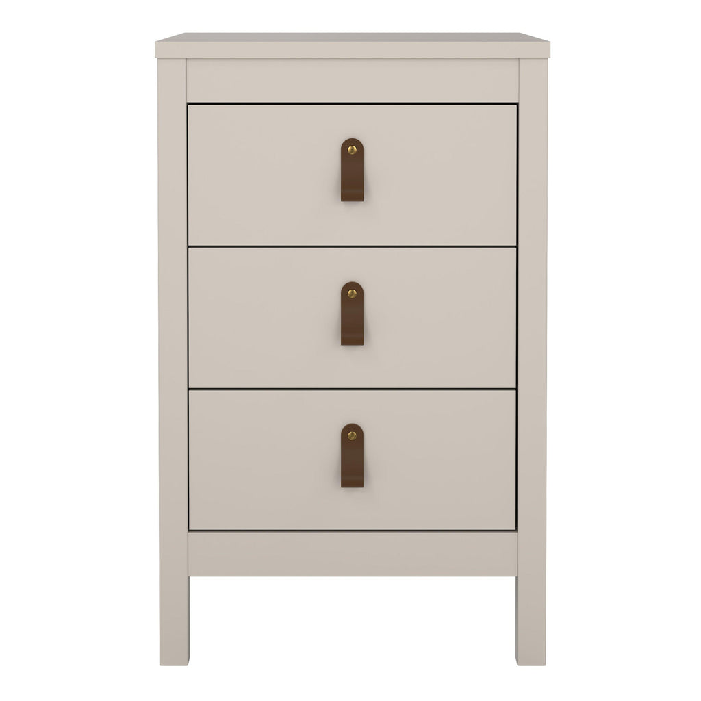 Barcelona Bedside Table 3 Drawers in Cashmere - image 3