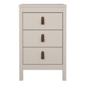 Barcelona Bedside Table 3 Drawers in Cashmere - image 3