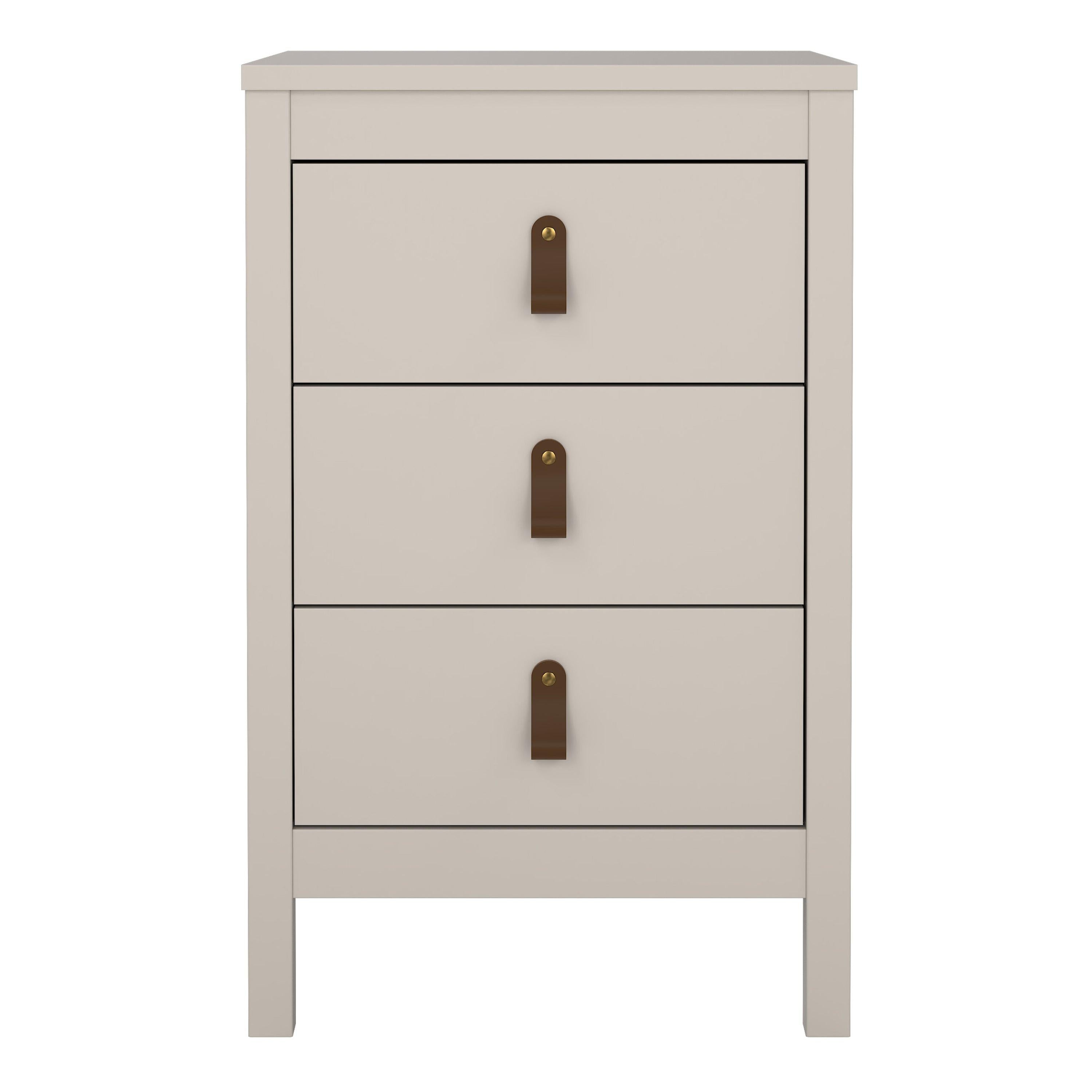 Barcelona Bedside Table 3 Drawers in Cashmere - image 3