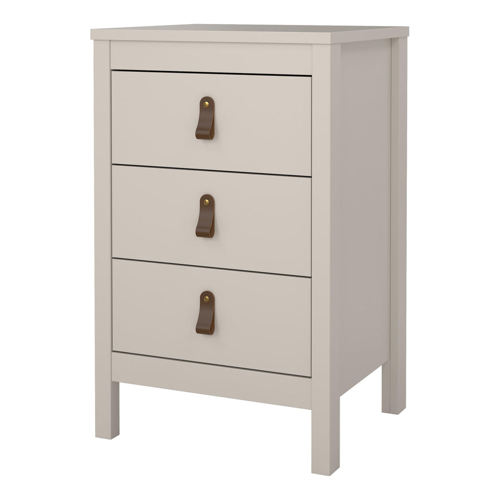 Barcelona Bedside Table 3 Drawers in Cashmere - image 4