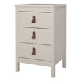 Barcelona Bedside Table 3 Drawers in Cashmere - image 4
