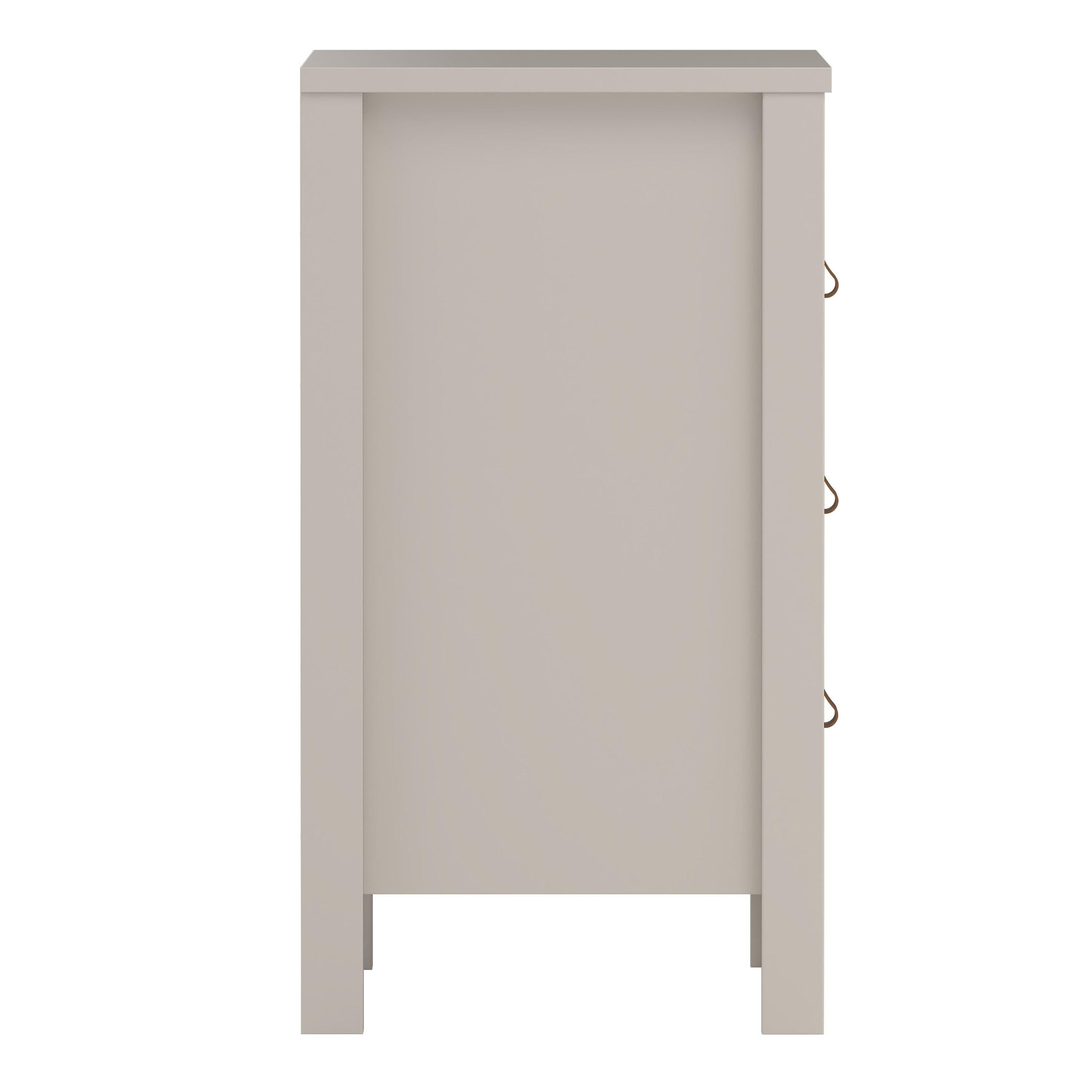 Barcelona Bedside Table 3 Drawers in Cashmere - image 5