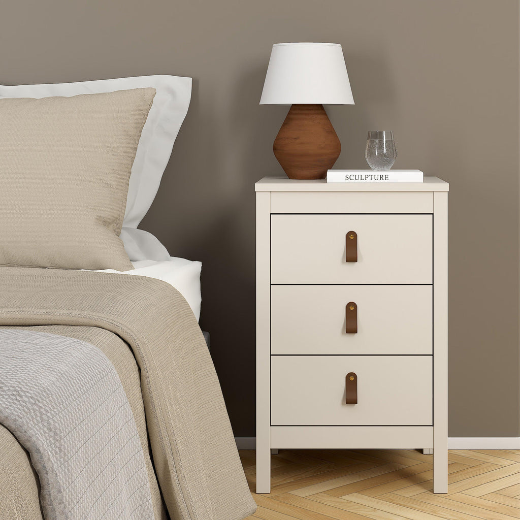 Barcelona Bedside Table 3 Drawers in Cashmere - image 7