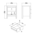 Barcelona Package - Bedside Table 2 Drawers + Chest 5 Drawers + Wardrobe with 3 Doors in Matt Black - image 5