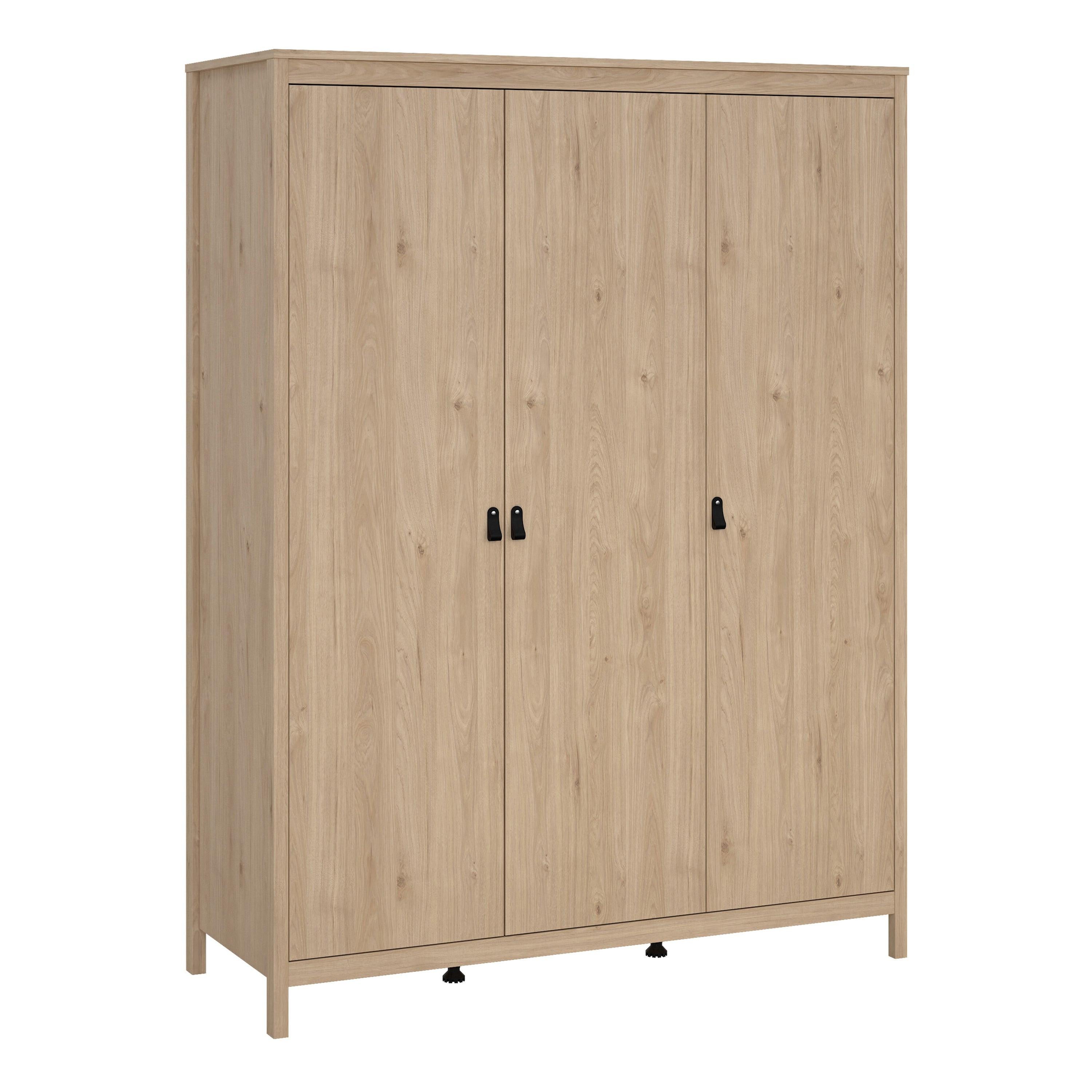 Barcelona Package - Bedside Table 2 Drawers + Chest 5 Drawers + 2 Door Wardrobe in Jackson Hickory Oak - image 10