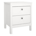 Madrid Package - Bedside Table 2 Drawers + Chest 5 Drawers + Wardrobe with 2 Doors in White - image 2