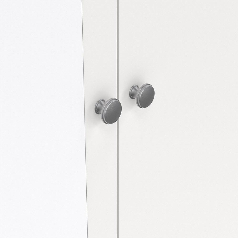 Madrid Wardrobe with 1 Door 1 Mirror Door 2 Drawers White - image 8