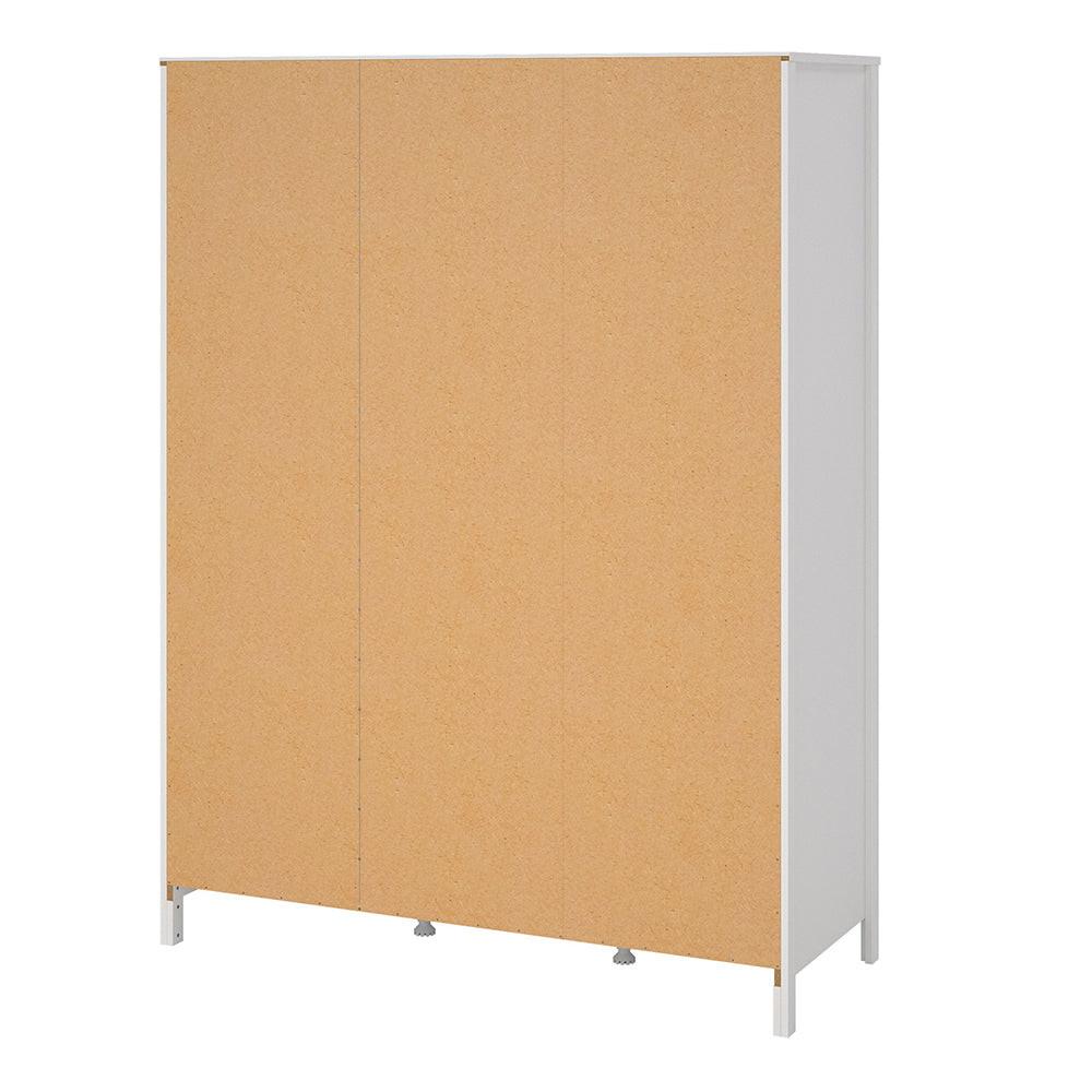 Madrid Wardrobe with 2 Doors 1 Mirror Door 2 Drawers White - image 4