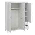 Madrid Wardrobe with 2 Doors 1 Mirror Door 2 Drawers White - image 5