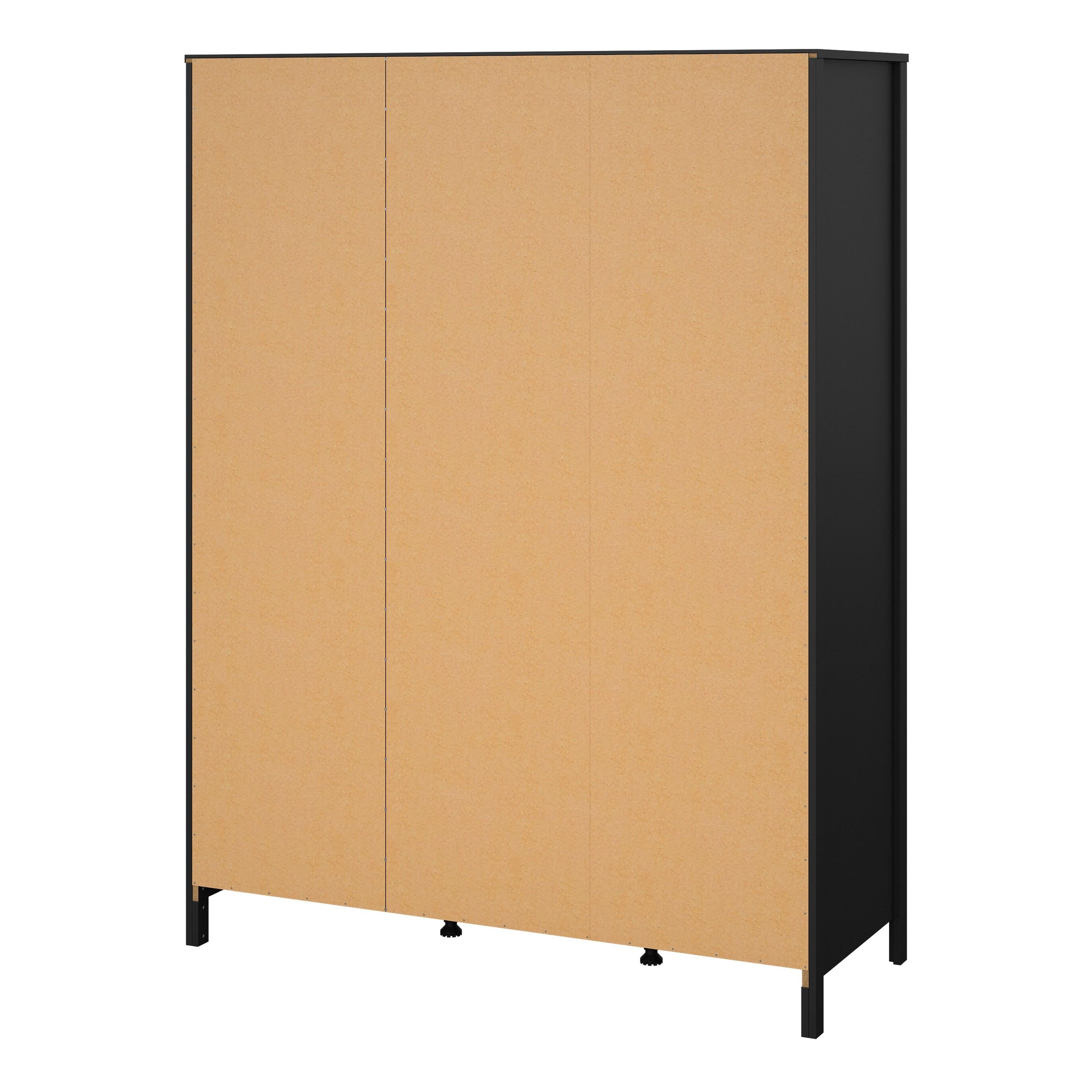 Madrid Wardrobe with 2 Doors 1 Mirror Door 2 Drawers Matt Black - image 4