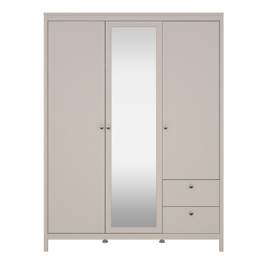 Madrid Wardrobe with 2 Doors + 1 Mirror Door + 2 Drawers in Cashmere - image 2