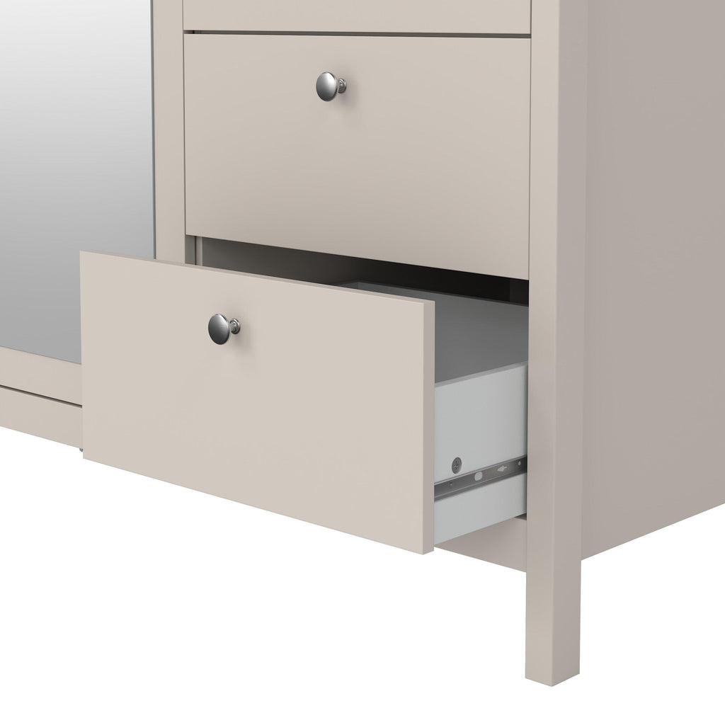 Madrid Wardrobe with 2 Doors + 1 Mirror Door + 2 Drawers in Cashmere - image 9
