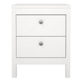 Madrid Bedside Table 2 Drawers in White - image 2