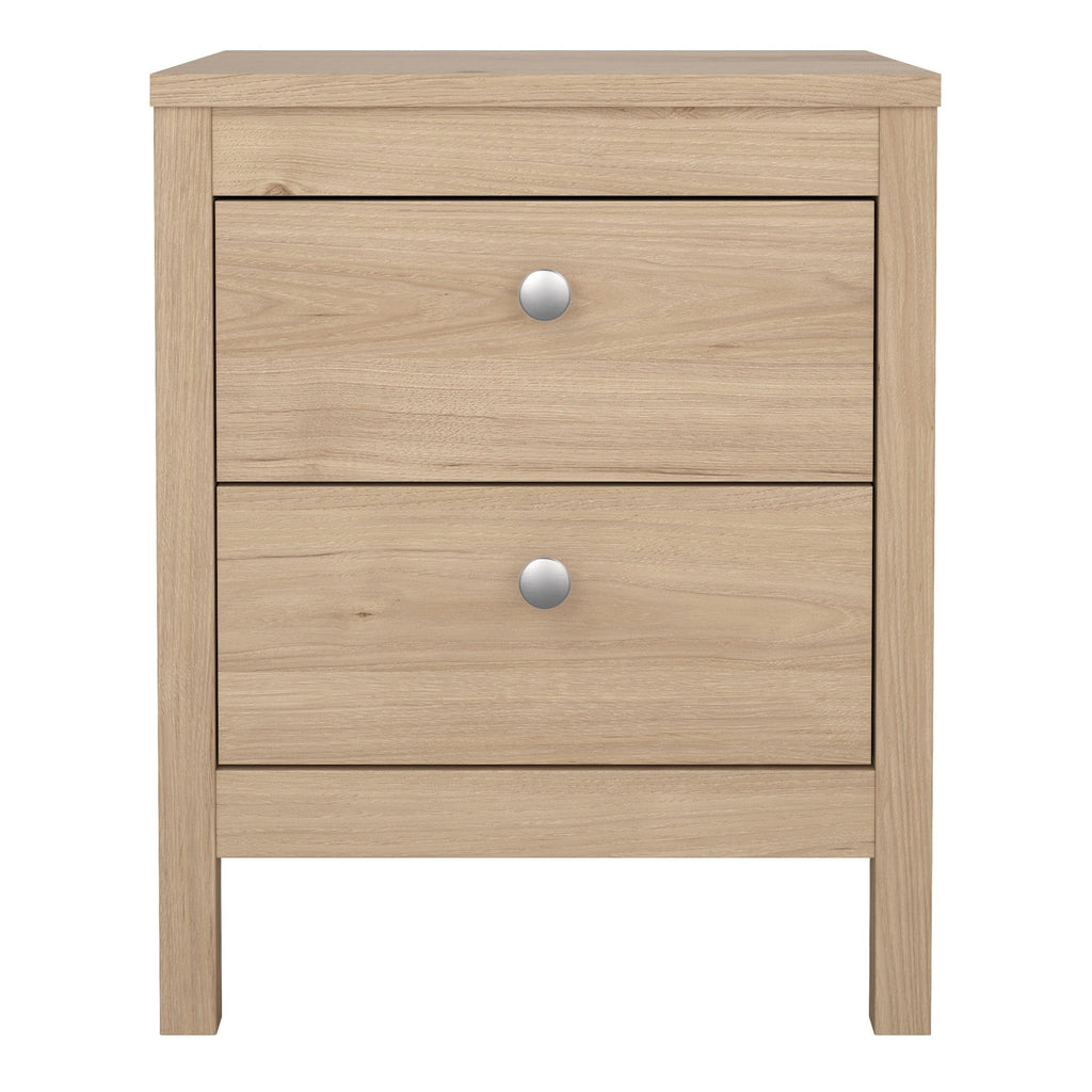 Madrid Bedside Table 2 Drawers in Jackson Hickory Oak - image 2