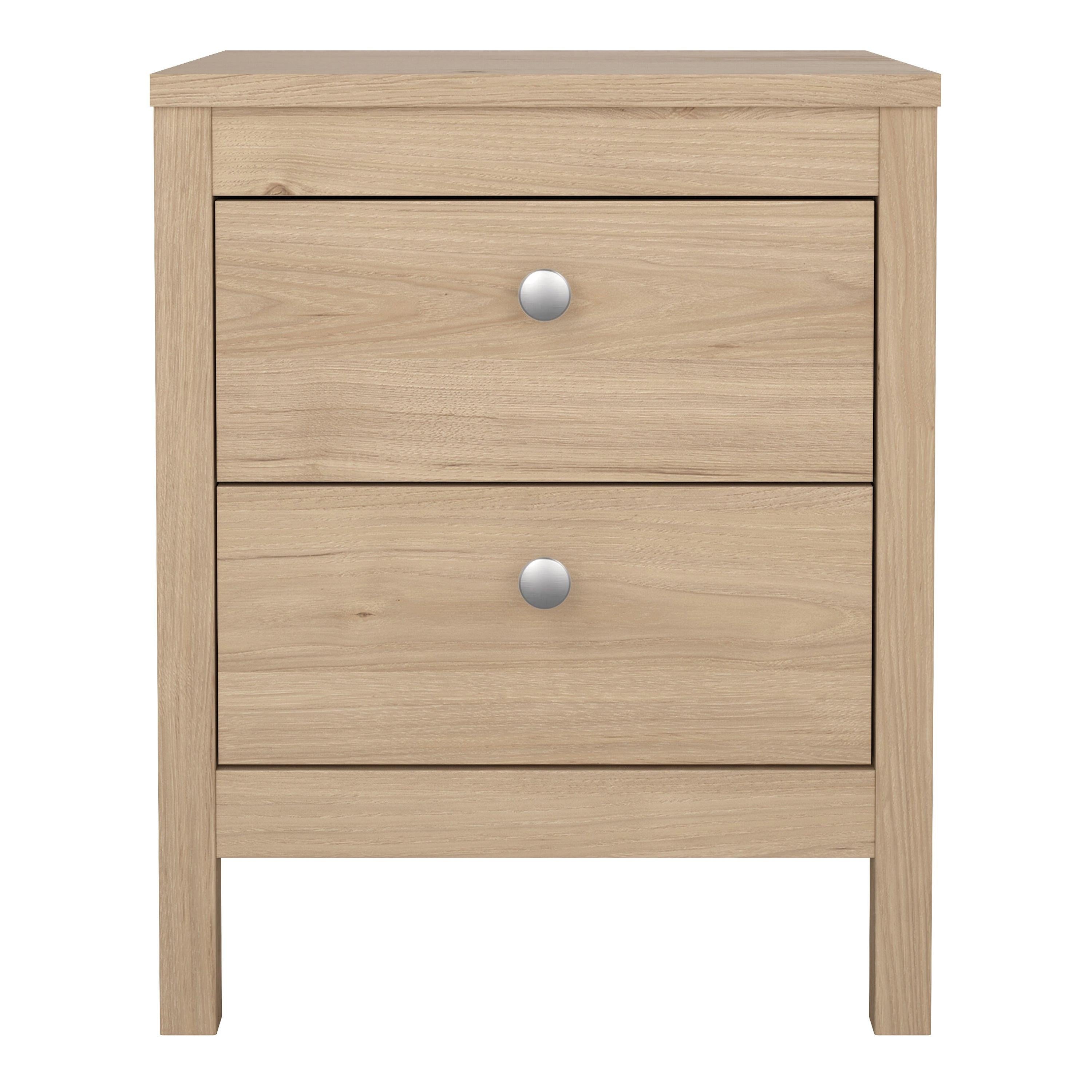 Madrid Bedside Table 2 Drawers in Jackson Hickory Oak - image 2