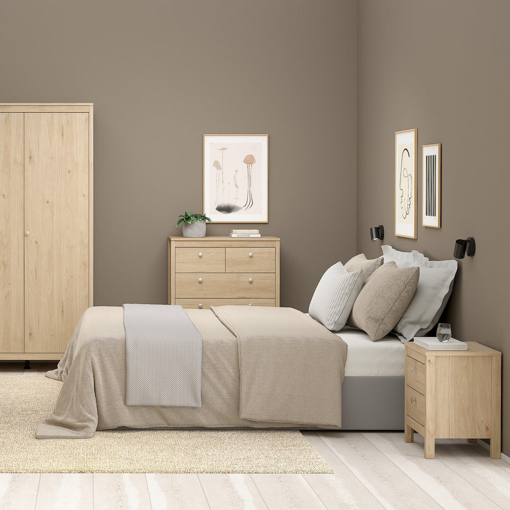 Madrid Bedside Table 2 Drawers in Jackson Hickory Oak - image 6