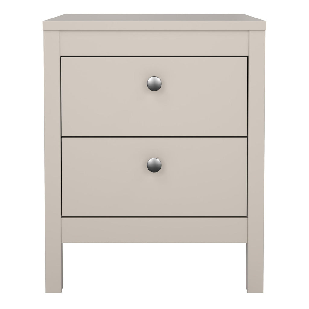 Madrid Bedside Table 2 Drawers in Cashmere - image 2