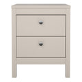 Madrid Bedside Table 2 Drawers in Cashmere - image 2