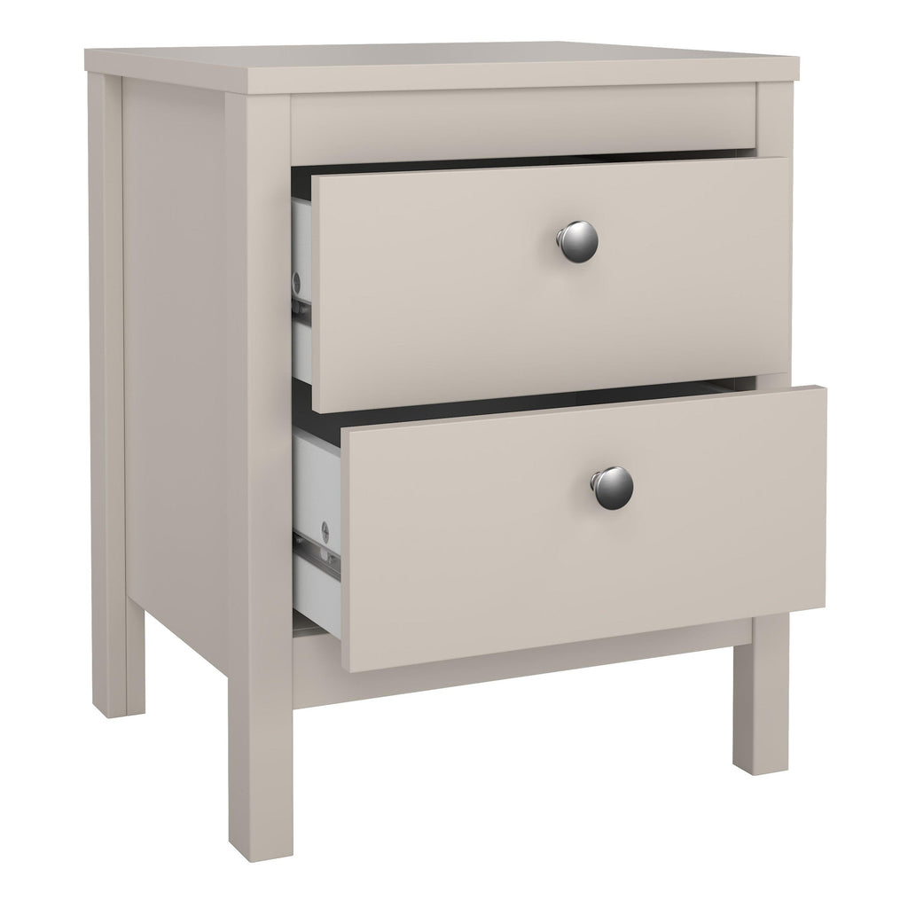Madrid Bedside Table 2 Drawers in Cashmere - image 5