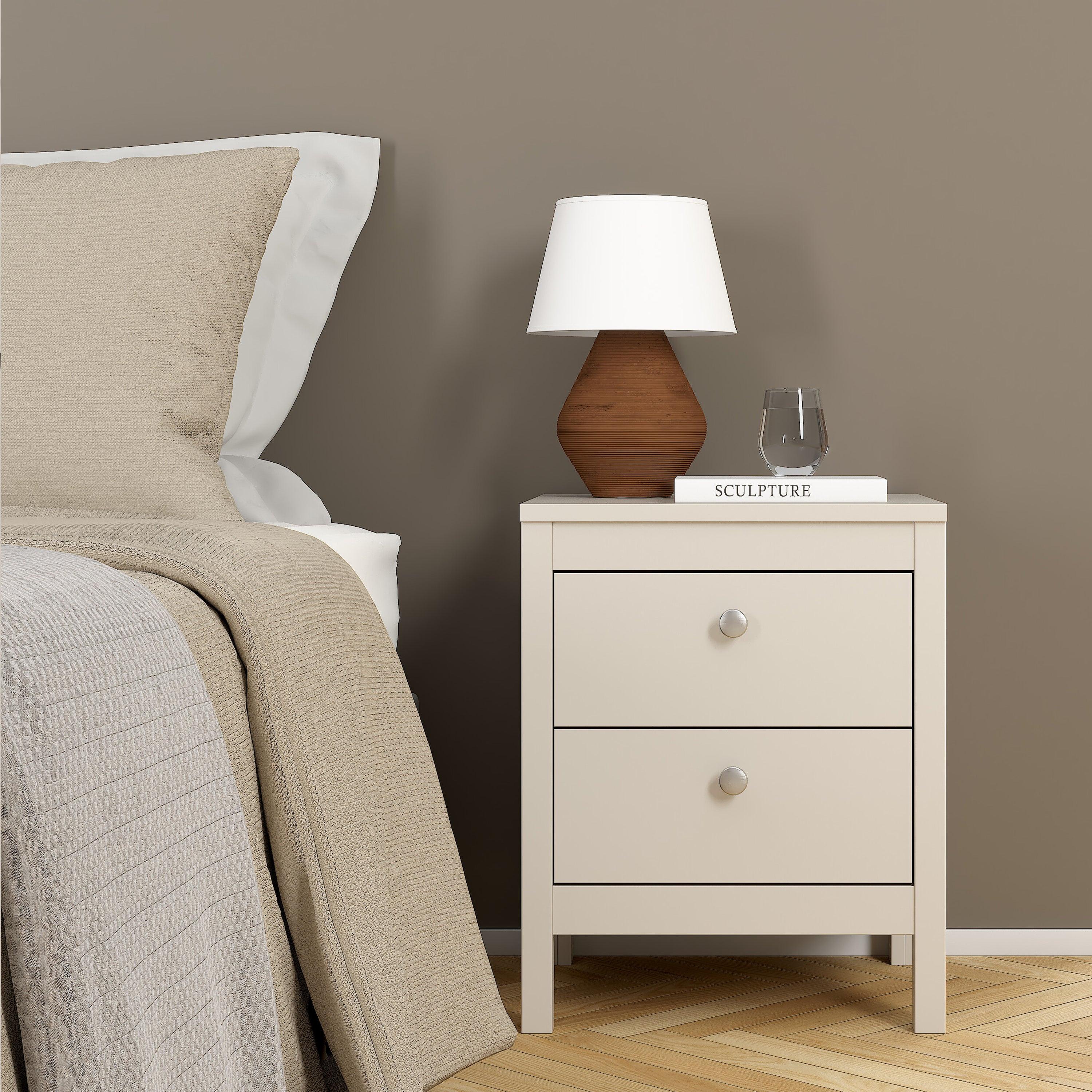 Madrid Bedside Table 2 Drawers in Cashmere - image 7