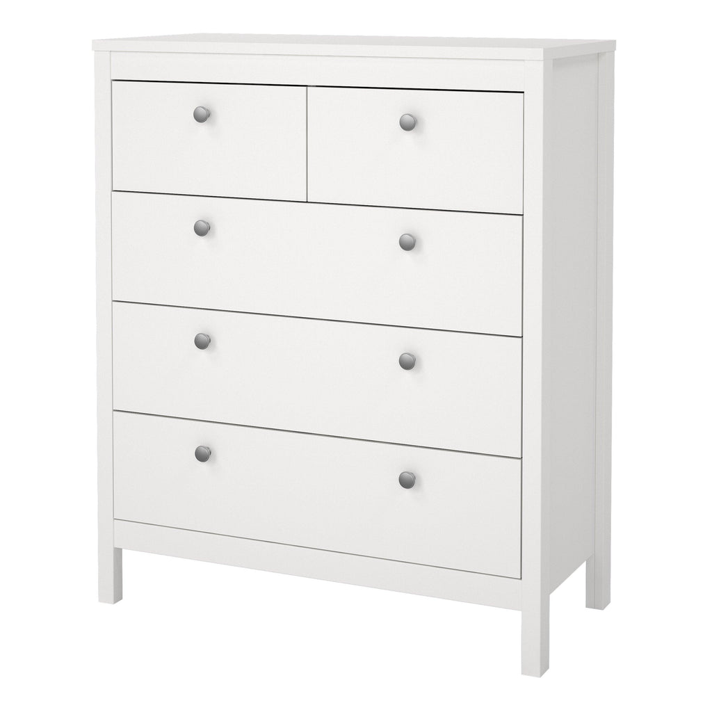 Madrid Chest 3+2 Drawers in White - image 3