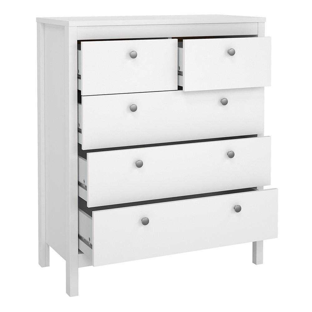 Madrid Chest 3+2 Drawers in White - image 5