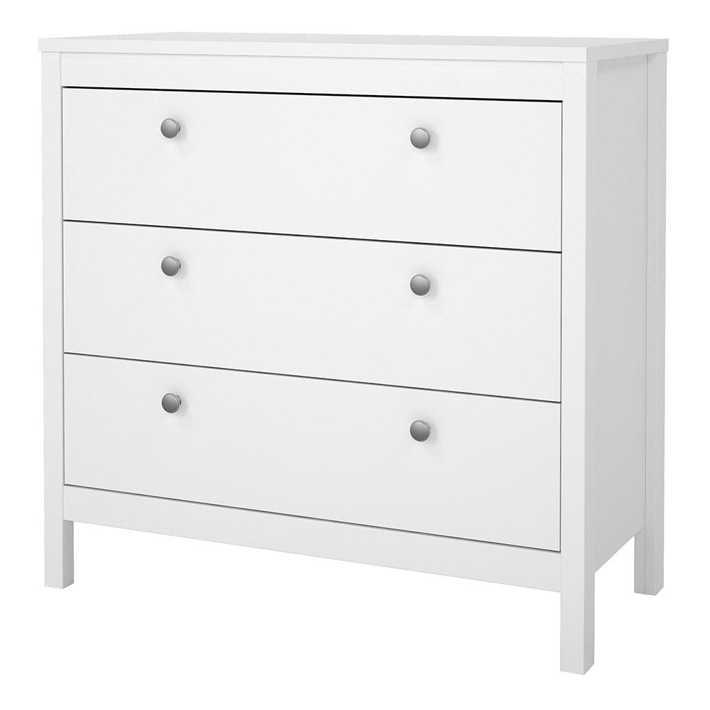 Madrid Chest 3 Drawers in White - image 3